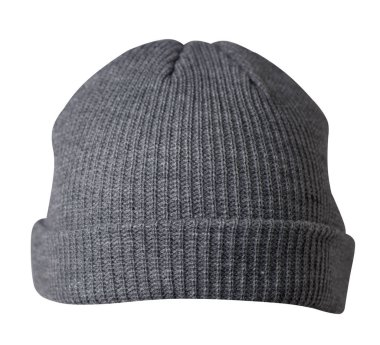 Liman işçisi beyaz arka planda izole edilmiş bir şapka ördü. modaya uygun rap