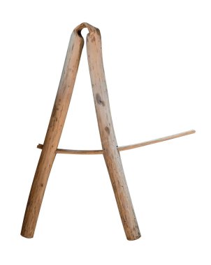 Beyaz arka planda izole edilmiş antika ahşap pusula