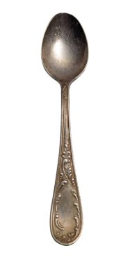 beyaz arka plan üzerinde izole kaşık. metal kaşık. vintage kaşık. 