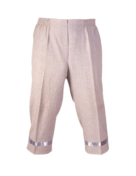 women's light brown pants breeches isolated on white background.women's casual wear
