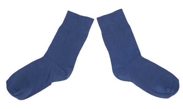 Katoenen Denim Sokken Geïsoleerd Een Witte Achtergrond Zomer Accessoires Sokken — Stockfoto