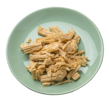 Beyaz arka planda soyalı kuşkonmaz eriştesi. Sağlıklı yemek. Asya yemekleri. Soyalı kuşkonmaz, erişteli erişte..