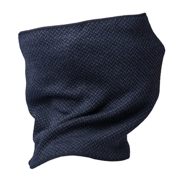 Bufanda Azul Oscuro Máscara Viento Aislado Sobre Fondo Blanco Bufanda —  Fotos de Stock