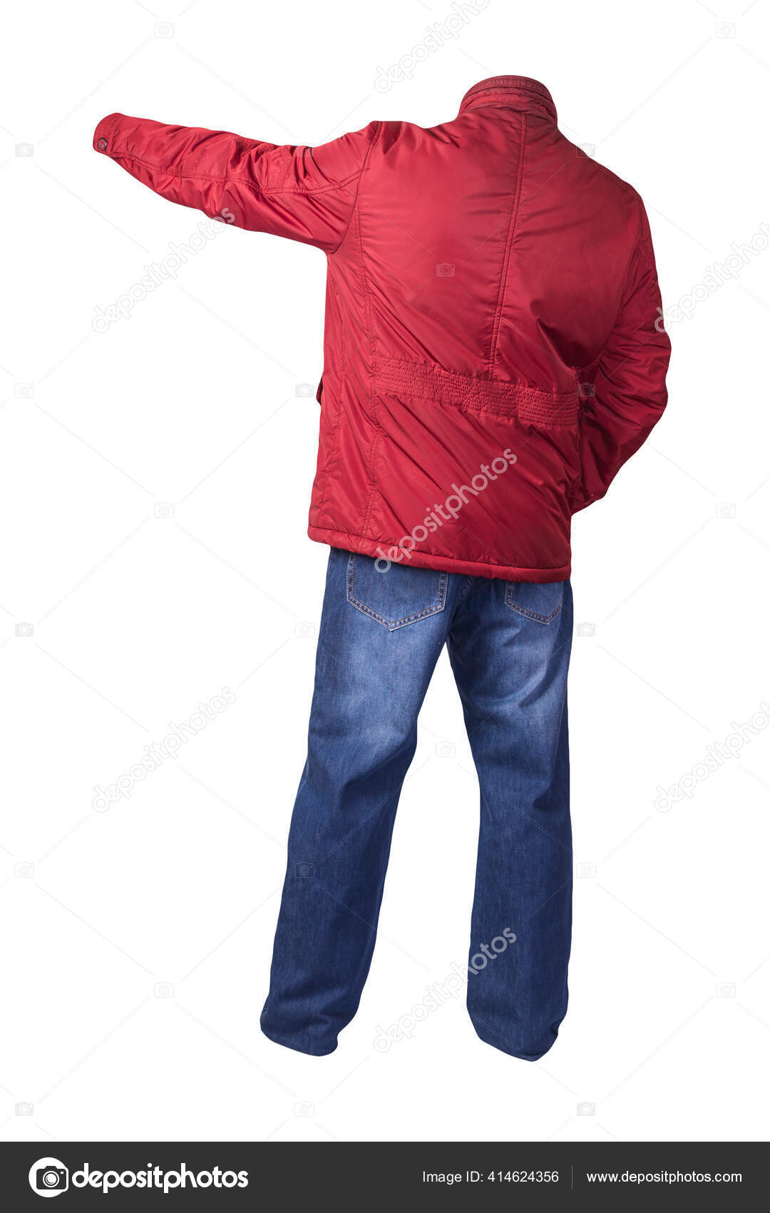 jaqueta jeans vermelha masculina