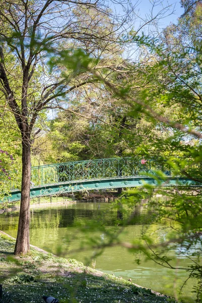 Publiczny ogród Lake Bridge — Zdjęcie stockowe