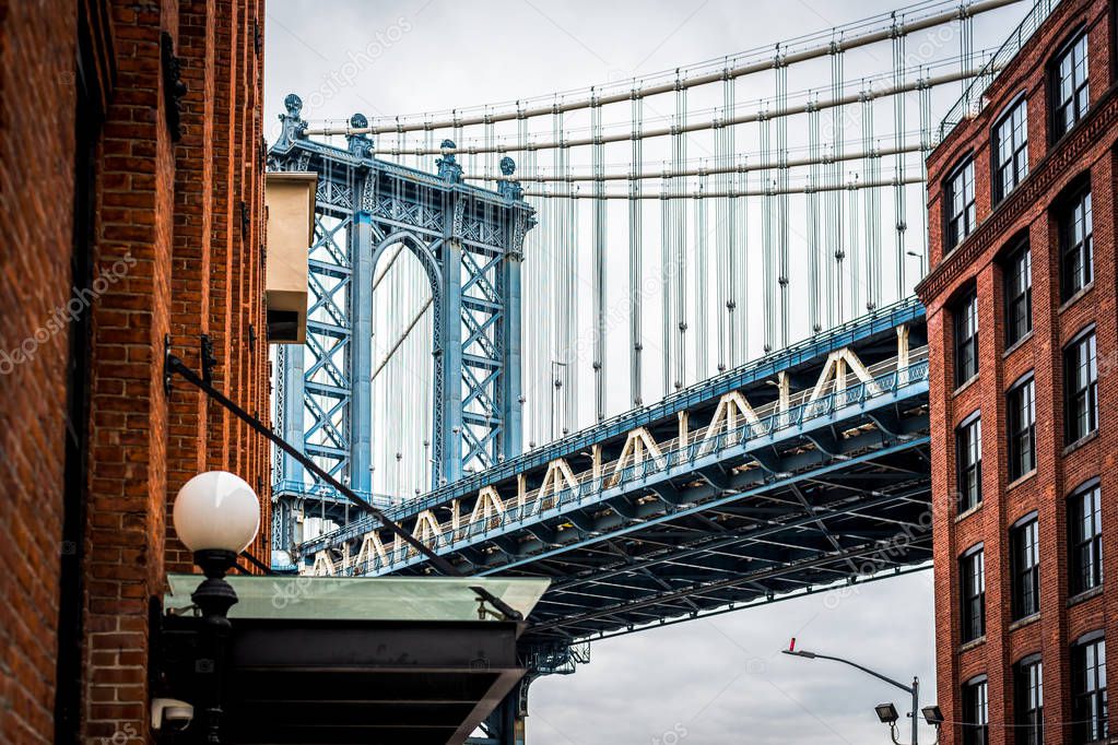 Fine Art Photography of Manhattan bridge in Dumbo Brooklyn NYC