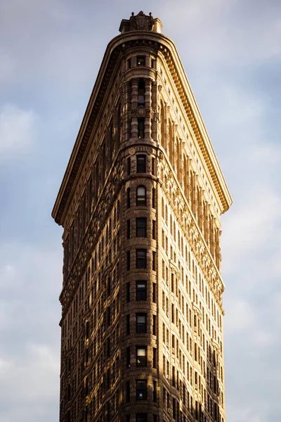 Flatiron Byggnaden New York Vid Solnedgången Stockfoto