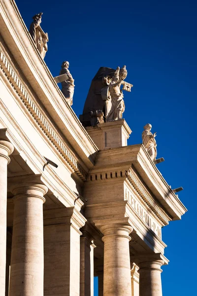 Детали Фасада Ватикана Площади Святого Петра Риме Италия — стоковое фото