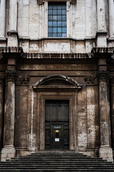 Entrada Iglesia San Nicolás Tolentino Roma Italia — Foto de Stock