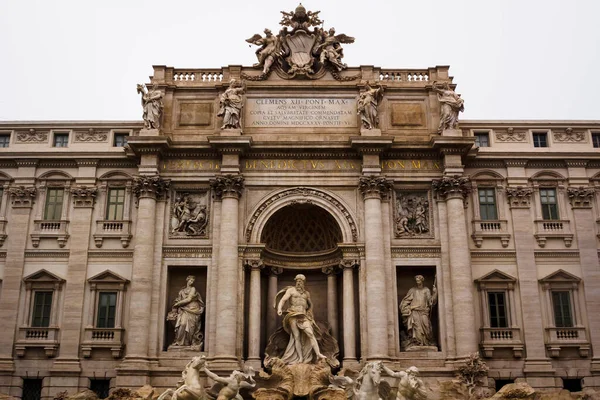 Wspaniała Słynna Fontanna Trevi Rzymie Włochy — Zdjęcie stockowe