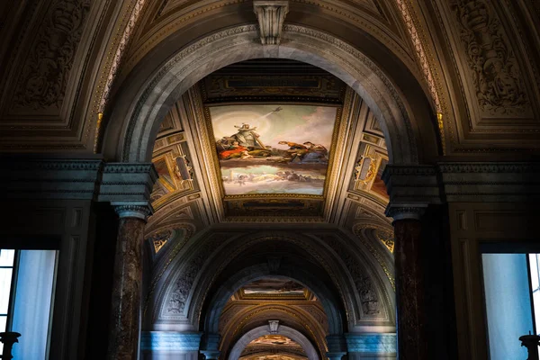 Róma Olaszország November 2017 Festett Mennyezet Vatikán Rómában Olaszország — Stock Fotó