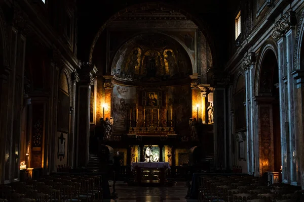 Róma Olaszország 2017 November Egy Gyönyörű Templom Belsejében Rómában Olaszországban — Stock Fotó