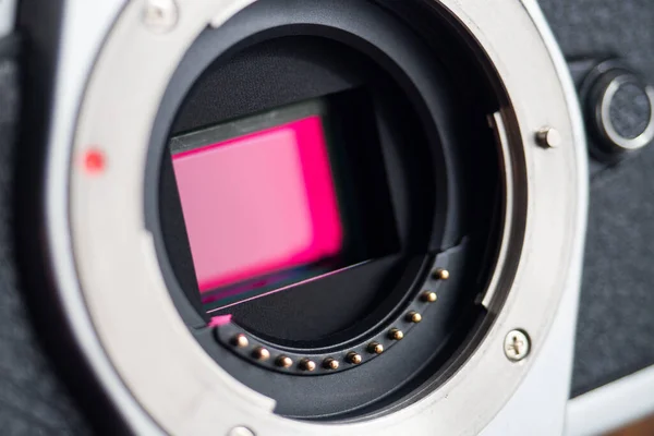 Fotosensor Van Een Spiegelloze Camera — Stockfoto