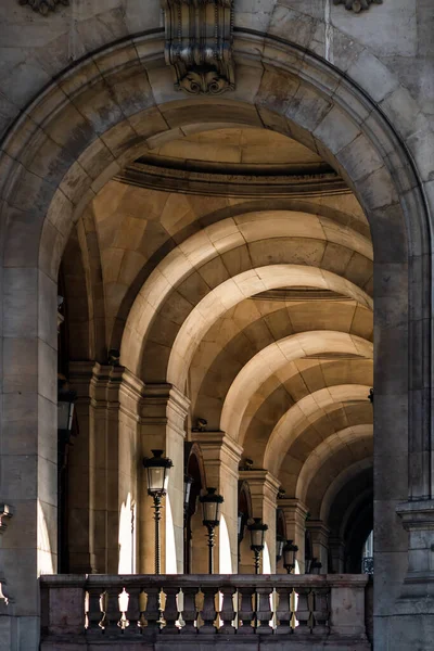 Bågtunnel Paris Frankrike Stockfoto