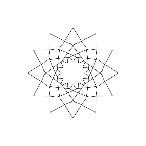 Геометрический логотип или символ украшения, векторная иллюстрация — стоковый вектор