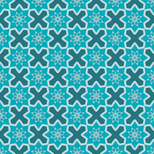 幾何学的な装飾と偽りのテクスチャです。アラビア語の幾何学的なパターンのパターン — ストックベクタ