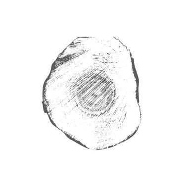 Doku ahşap. Yuvarlak oyma ağaç, vektör izole illüstrasyon.