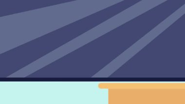 Öğretmen sınıftaki karikatür animasyon dersinde öğrencilerine ders veriyor arka plan videosu. Kadın, sembolik eğitim için yazı tahtası önünde ders veriyor. Hareketli görüntü grafiksel tasarım.