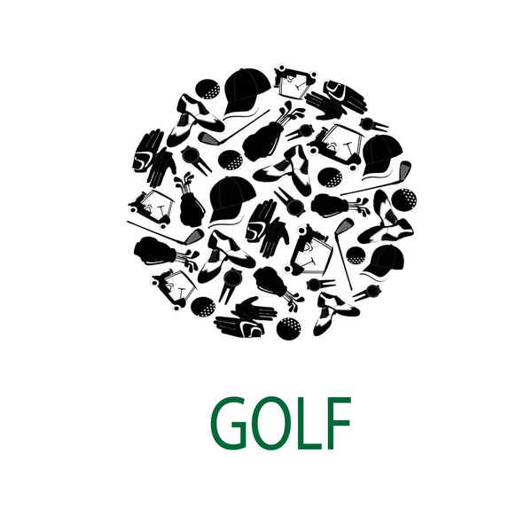 Ilustración Vectorial Golf Letras Esta Ilustración Para Imprimir Postal Póster — Vector de stock