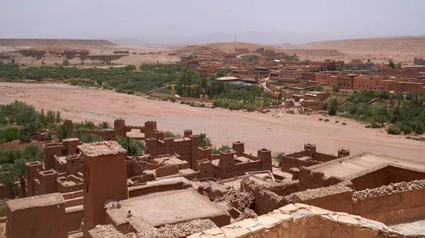 Kasbah, Ksar Ait Ben Haddou, a UNESCO World Heritage Site, is a fortified city, a group of earthen buildings surrounded by walls, the province of Ouarzazate in Morocco.