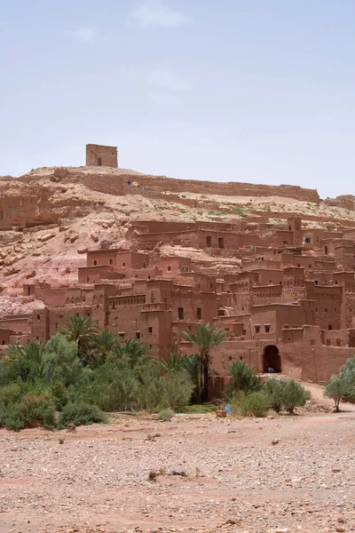 Kasbah, Ksar Ait Ben Haddou, a UNESCO World Heritage Site, is a fortified city, a group of earthen buildings surrounded by walls, the province of Ouarzazate in Morocco.