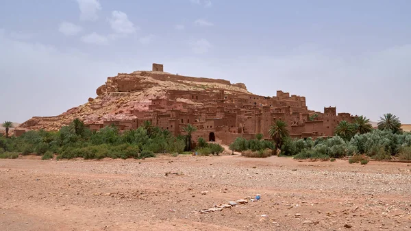 Kasbah, Ksar Ait Ben Haddou, a UNESCO World Heritage Site, is a fortified city, a group of earthen buildings surrounded by walls, the province of Ouarzazate in Morocco.
