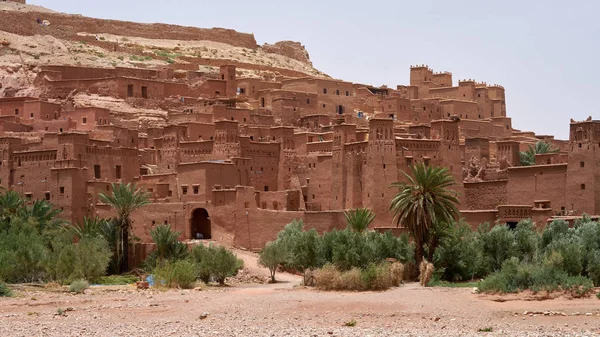 Kasbah, Ksar Ait Ben Haddou, a UNESCO World Heritage Site, is a fortified city, a group of earthen buildings surrounded by walls, the province of Ouarzazate in Morocco.