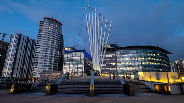 Manchester England Janeiro 2018 Salford Quays Media — Fotografia de Stock