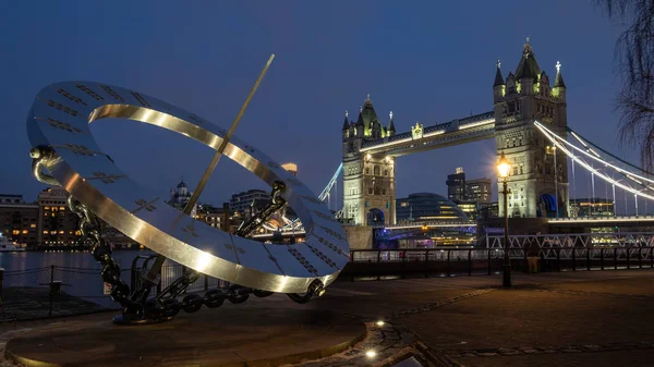 London United Kingdom December 26Th 2018 Photo Sundial Katherines Dock — Stock Photo, Image