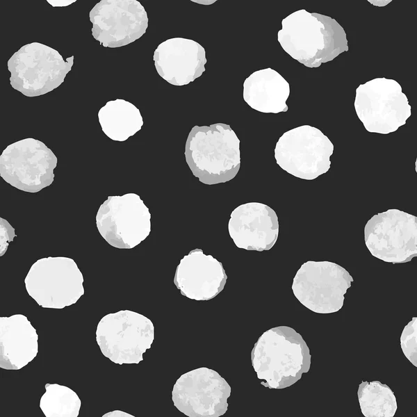 Vektör suluboya Polka Dot beyaz siyah