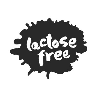 Hat laktoz ücretsiz etiket üzerinde kara bir lekesi