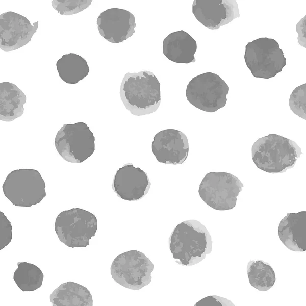Vektör suluboya Polka Dot desen açık gri beyaz
