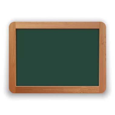 Vektör okul yeşil Blackboard ile ahşap çerçeve