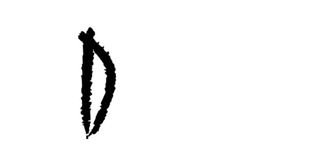 Animado dibujado a mano mayúscula alfabeto latino — Vídeo de stock