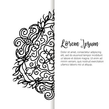 Oryantal desen illüstrasyon. Islam, Arapça Hint Türk motifleri