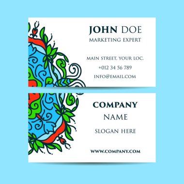 Vintage dekoratif öğeler. Kartvizit. Süs çiçek. Oryantal desen illüstrasyon. Islam, Arapça Hint Türk motifleri