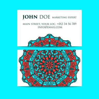 Vintage dekoratif öğeler. Kartvizit. Süs çiçek. Oryantal desen illüstrasyon. Islam, Arapça Hint Türk motifleri