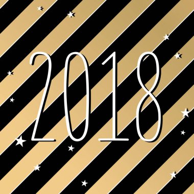 Vektör moda 2018 siyah çizgili