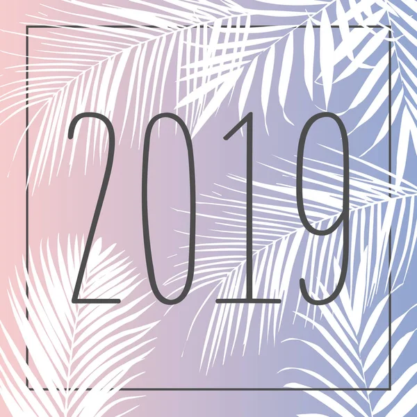 Bonne Année 2019 Violet Texte Illustration Vectorielle — Image vectorielle