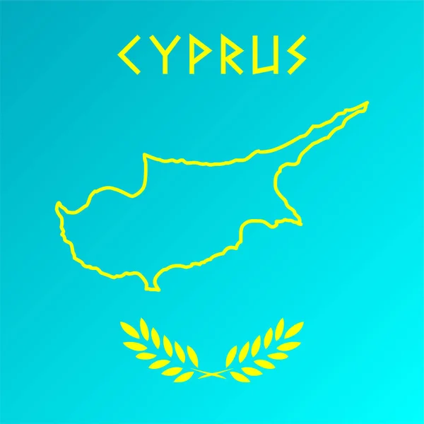 Chipre mapa vectorial con la bandera. Ilustración vectorial eps10 — Vector de stock