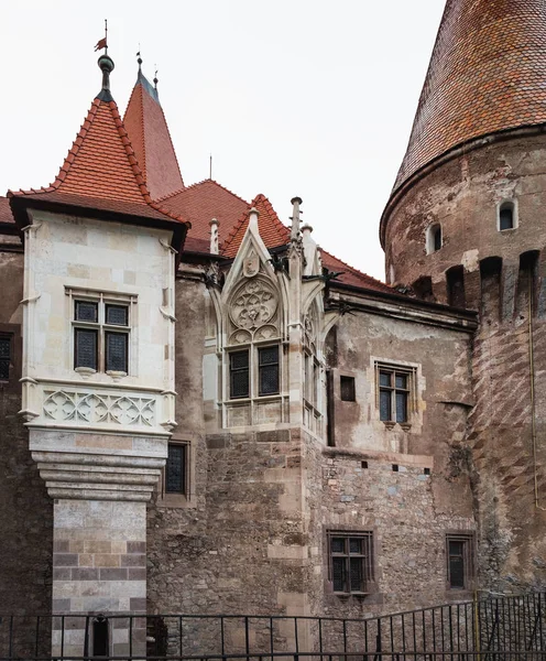 Torre Del Castillo Corvin También Conocido Como Castelul Corvinilor Castillo — Foto de Stock