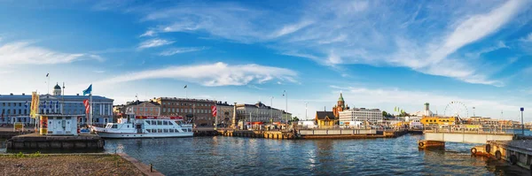 Helsinki Finnország 2018 Július Festői Nyári Körkép Régi Kikötő Pier — Stock Fotó