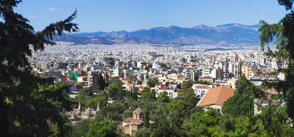 Vista Cidade Centro Histórico Atenas Colina Lycabettus Attica Greece — Fotografia de Stock