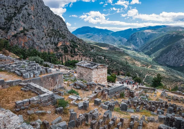 Храм Аполлона у Delphi, Центральна Греція — стокове фото