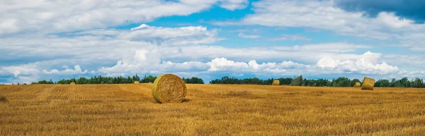 Paisaje rural pajar seco en República Checa — Foto de Stock