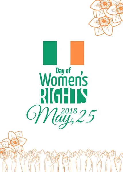 Derecho al aborto en la República de Irlanda. mayo 25, 2018 — Vector de stock