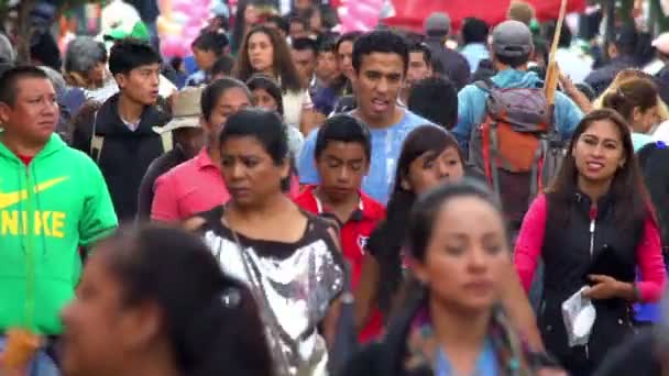 Chiapas Mexico Circa August 2018 Tourists Indigenous Local People Walking — Stock Video