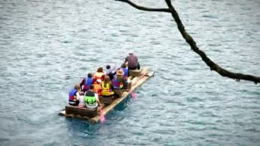 Chiapas, Meksika-Ağustos 2018 yaklaşık: turist üzerinde bir günlük yelken tekne Milli Parkı Montebello lagün gölünde içinde. Burası en güzel çekici biridir Chiapas turistik.