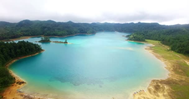 Chiapas México Drone View Vista Panorâmica Deslumbrante Das Lagoas Cinco — Vídeo de Stock