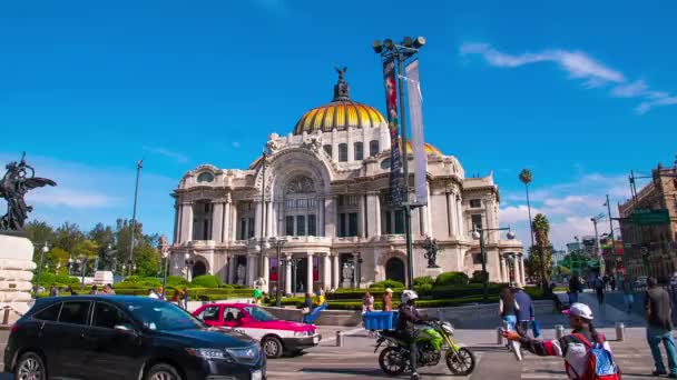 Hiperlapso Del Palacio Bellas Artes Ciudad México Este Edificio Cultural — Vídeos de Stock